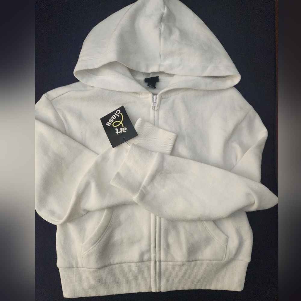 Art Class Kids White Zip-Up Hoodie